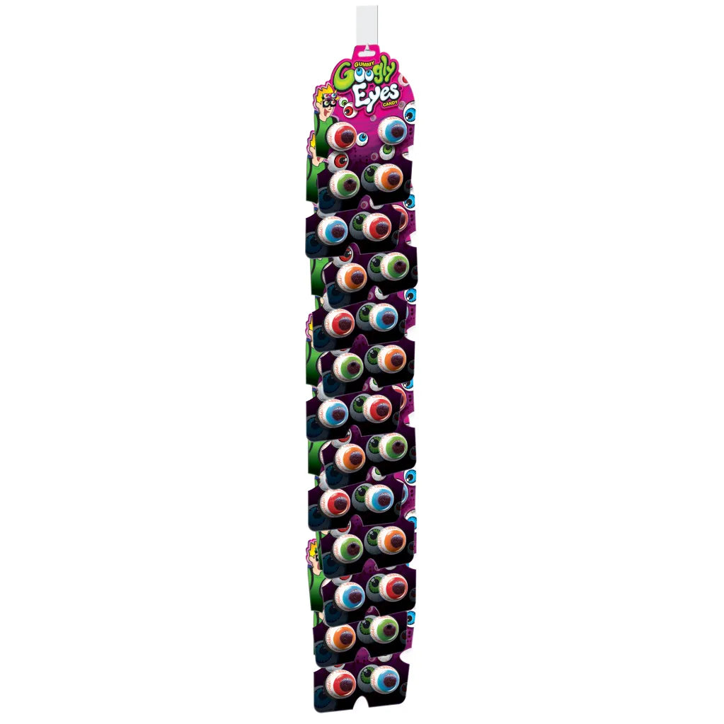 Gummy Googly Eyes Candy Eyeballs Clip Strip 1.97oz 12ct