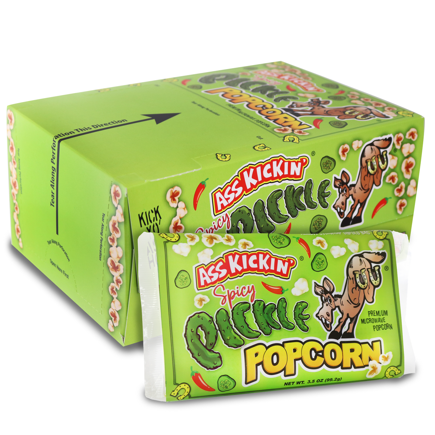 Ass Kickin' Spicy Pickle Microwave Popcorn 12ct