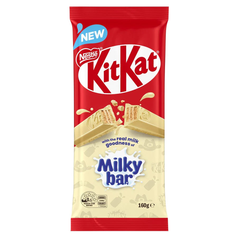 Kitkat White MilkyBar Block 120g 12ct (Australia) - candynow.ca