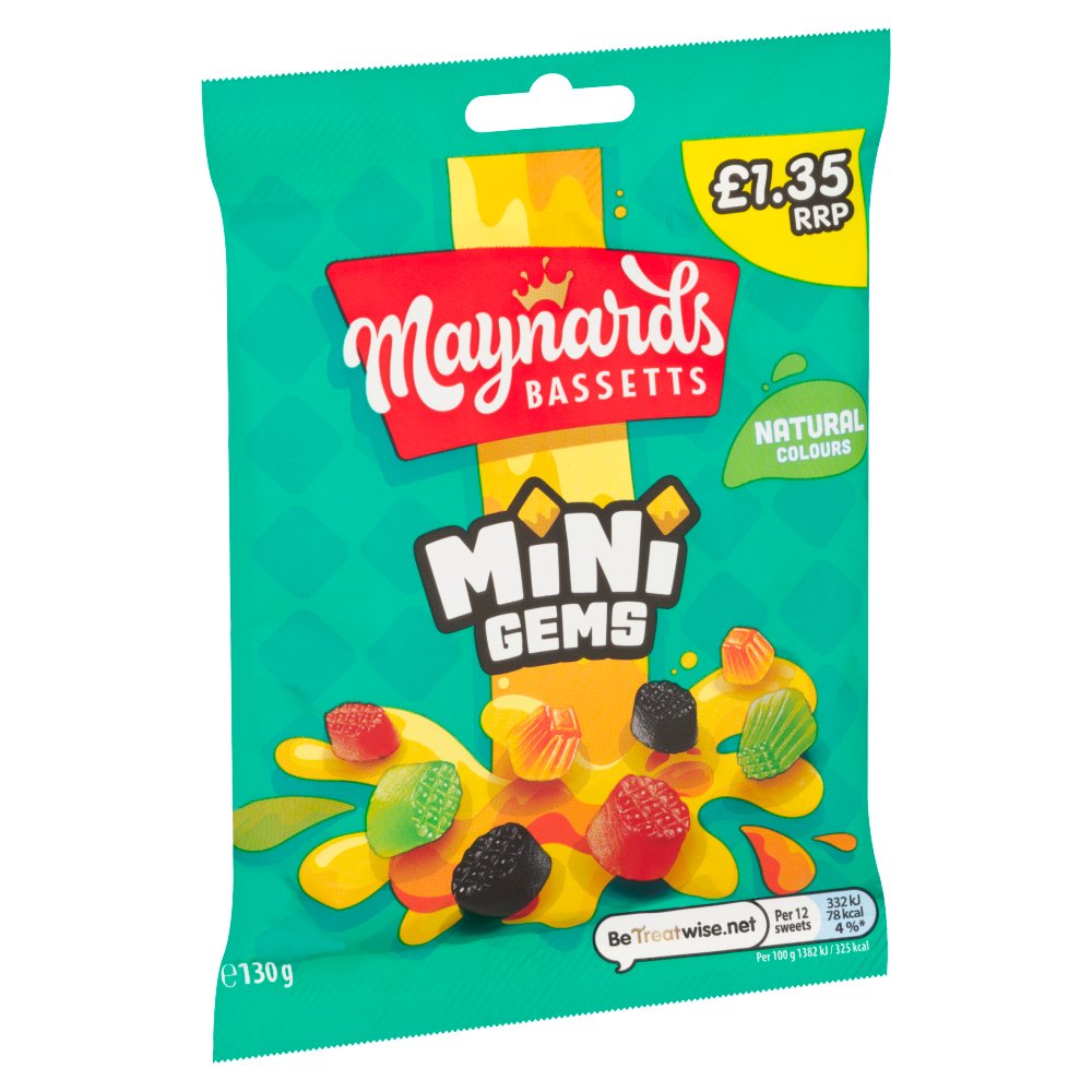 Maynards Mini Gems Bag 130g 10ct (UK)