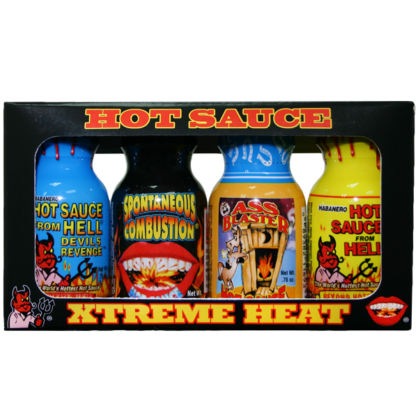 Ass Kickin' Xtreme Hot Sauce 4-Pack Mini Bottle 12ct