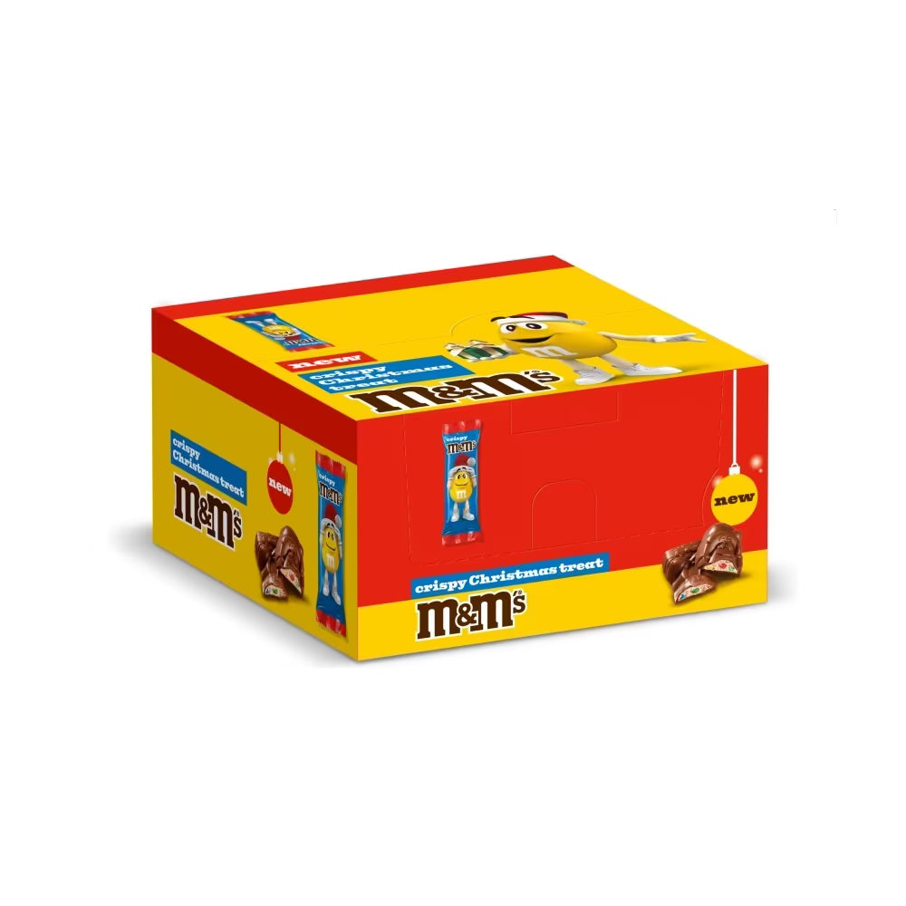 M&M's Crispy Milk Chocolate Christmas Santa Treat 29g 32ct (UK)