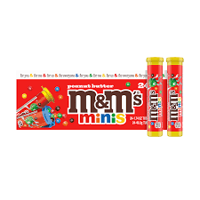 M&M's Minis Candy Mega Tube Peanut Butter 1.74oz 24ct