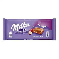 Milka Raisin & Nuts 100g 23ct (Europe)