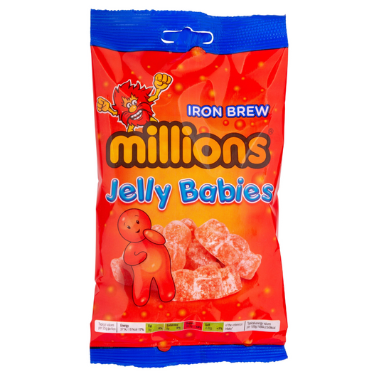 Millions Iron Brew Jelly Babies Bag 150g 10ct (UK)