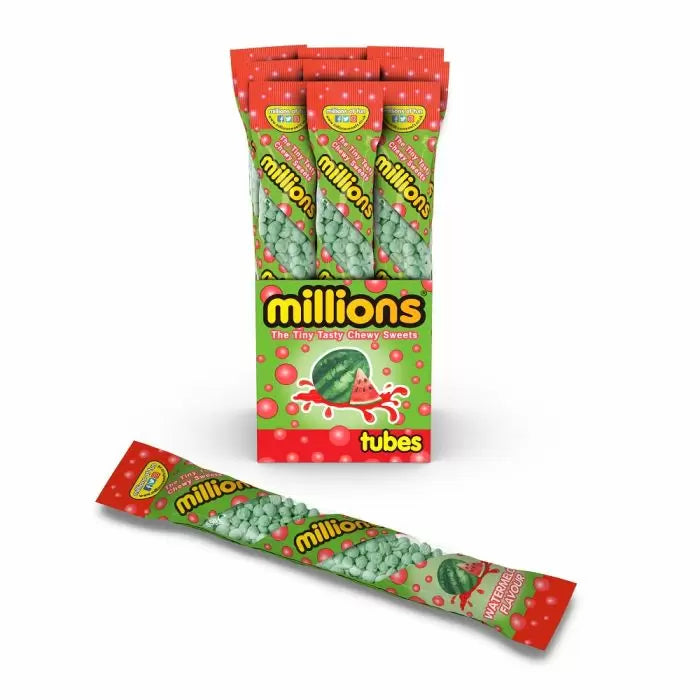 Millions Watermelon Tubes 55g 12ct (UK)