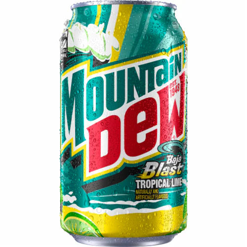 Mountain Dew Baja Blast Tropical Lime 12oz 12ct (Shipping Extra, Click for Details)