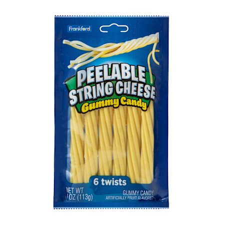 Frankford Peelable String Cheese Gummy Candy 4oz 12ct