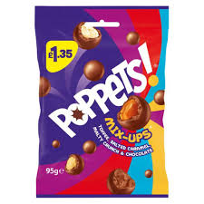 Poppets Mix Ups Chocolate Bag 95g 10ct (UK)