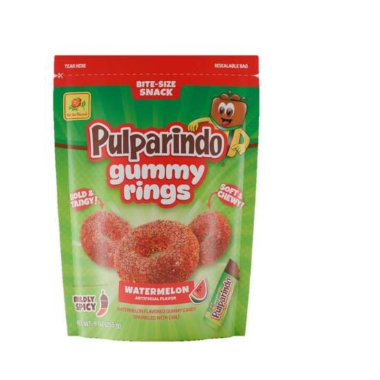 Pulparindo Gummy Rings Sandia 9oz 12ct (Mexico)