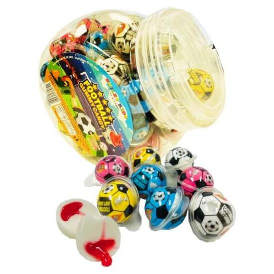 Smiley Kids Juice Filled Gummy Candy Football 50ct