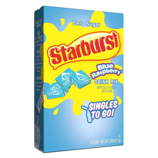 Starburst Blue Raspberry Singles to Go 0.59oz 12ct