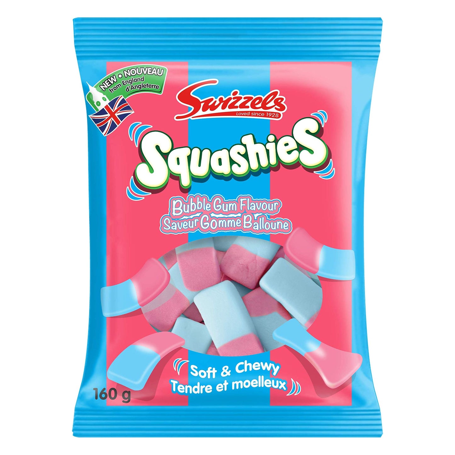 Swizzels Squashies Bubble Gum Flavor 160g 10ct