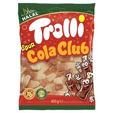 Trolli Sour Cola Club Halal 100g 30ct (Europe)