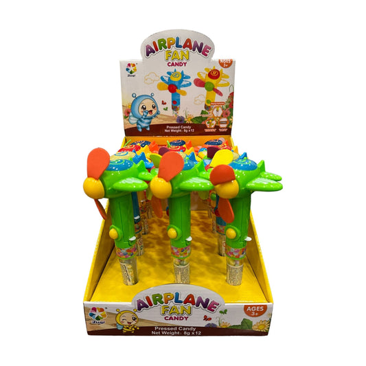 Airplane Fan Toy Candy Battery Powered Included 12ct