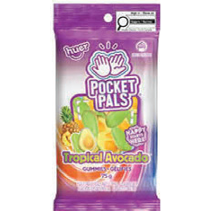 Huer Gummy Tropical Avocado Peg Bag 75g 12ct
