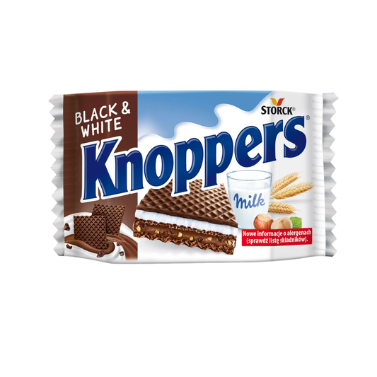 KNOPPERS Black & White Wafers 25g 24ct (Europe)