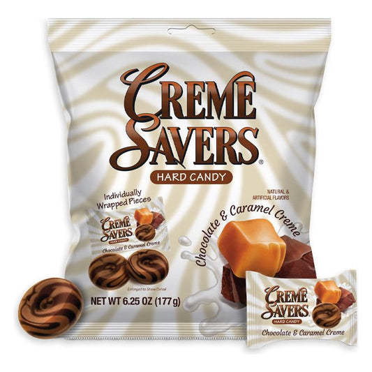 Creme Savers Chocolate & Caramel Peg Bag 3oz 12ct