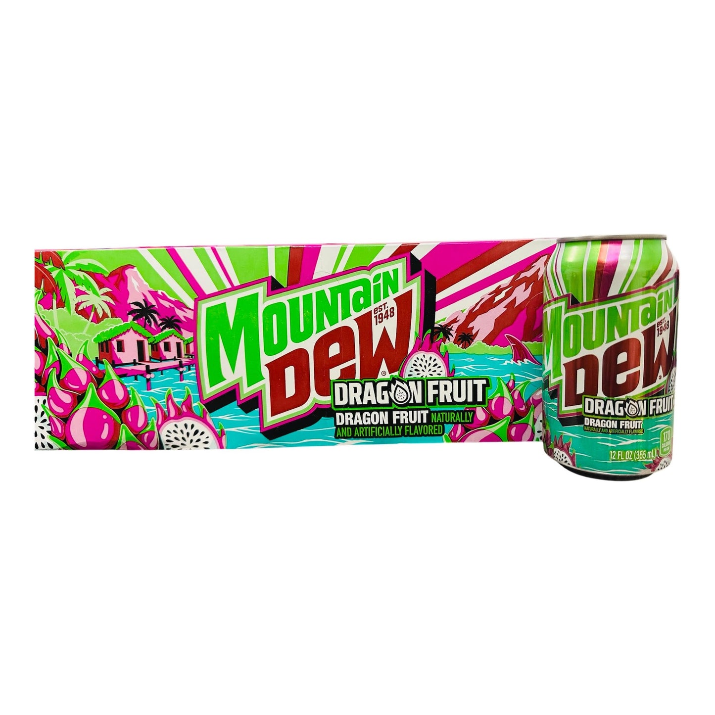Mountain Dew Dragon Fruit 12oz 12ct (Shipping Extra, Click for Details)