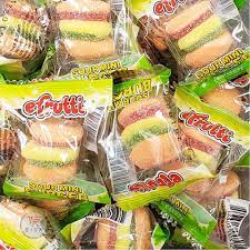 E-frutti Gummi Sour Mini Burgers Wrapped Bulk (101pc) 2lb 1ct