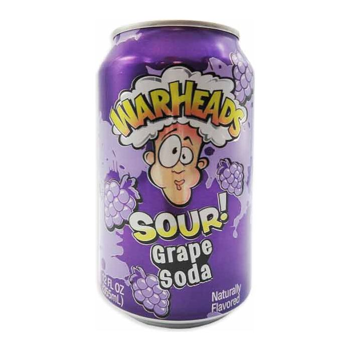 Warheads Sour Soda Grape 12oz 12ct (Shipping Extra, Click for Details)