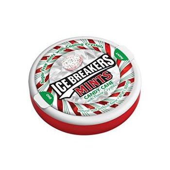 Hershey Xmas Ice Breakers Candy Cane Mints Dispenser 8ct