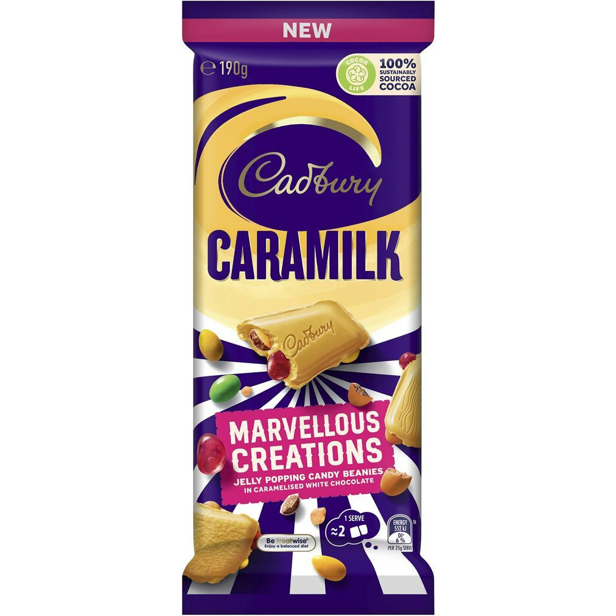 Cadbury Dairy Milk Caramilk Chocolate Block 190g 16ct (Australia) - candynow.ca