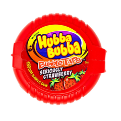 Hubba Bubba Tape Seriously Strawberry 56g 12ct (Australia)