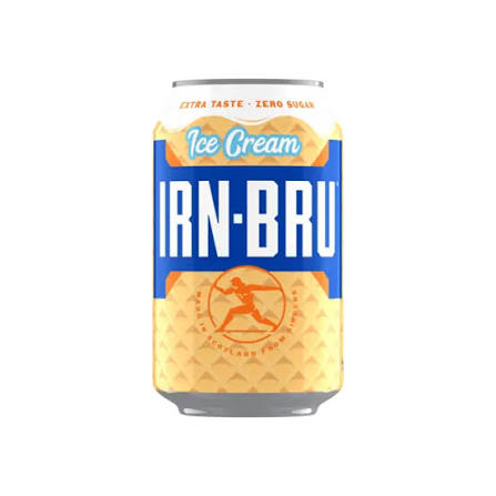 IRN BRU Zero Ice Cream 330ml 24ct (UK) (Shipping Extra, Click for Details)