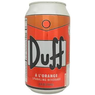 Simpsons Duff A Lorange Sparkling Beverage Can 12oz 24ct (Shipping Extra, Click for Details)