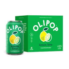 OLIPOP Lemon Lime Soda 12oz 4ct (Shipping Extra, Click for Details)