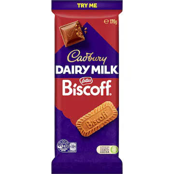 Cadbury Dairy Milk Biscoff 170g 16ct (Australia)