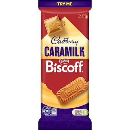 Cadbury Caramilk Biscoff Block 170g 16ct (Australia)