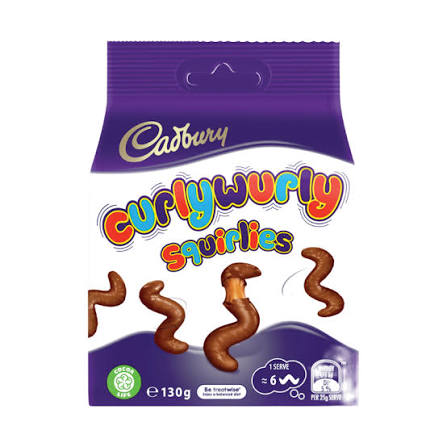 Cadbury Curly Wurly Squirlies 130g 10ct (Australia)