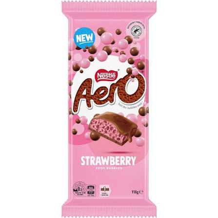 Aero Strawberry Block 118g 12ct (Australia)