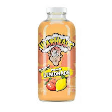 Warheads Peach Lemonade Glass Bottle 16oz 12ct (Pallet Shipping Only) (Shipping Extra, Click for Details)