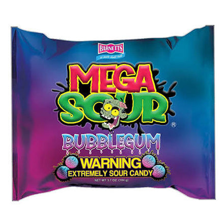 Barnett Mega Sour Candy Bubblegum 104g 12ct (UK)