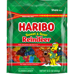 Haribo Xmas Sweet & Sour Reindeer DRC 12.5oz 5ct