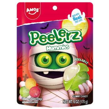 Amos Halloween Peelerz Gummy Mummy 6oz 12ct