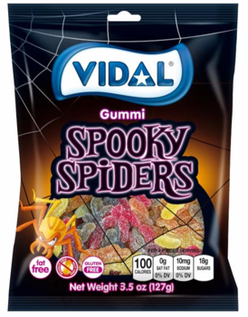 Vidal Halloween Spooky Spiders Peg Bags 3.50oz 14ct