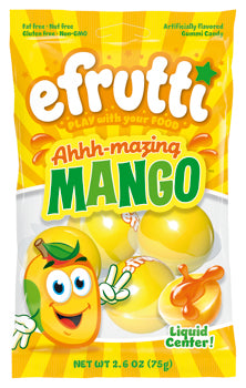 E-Frutti Ahhh Mazing Mango Gummi Peg Bag 2.6oz 12ct