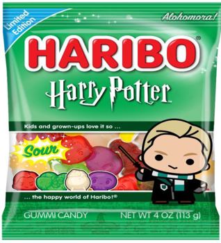 Haribo Harry Potter Draco Malfoy Sour Peg Bag 4oz 12ct