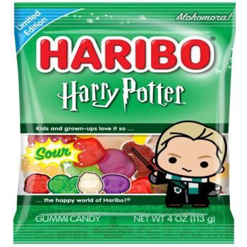 Haribo Harry Potter Draco Malfoy Sour Peg Bag 4oz 12ct