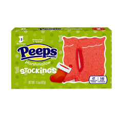 Xmas Peeps 3pc Marshmallow Stockings 1.5oz 24ct