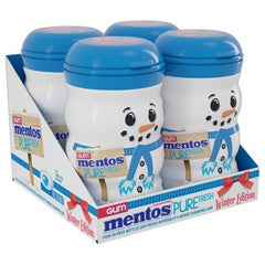 Perfetti Mentos Snowman Bottle Fresh Mint Gum 3.53oz 4ct