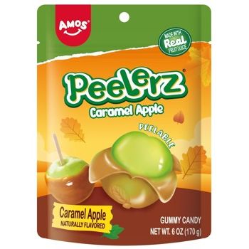 Amos Halloween Peelerz Gummy Caramel Apple 6oz 12ct