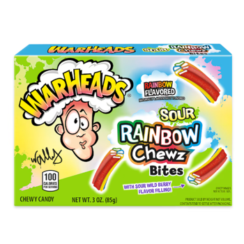 Warheads Rainbow Chewz Bites Theater Box 3oz 12ct