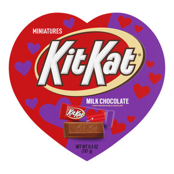 Kit Kat Milk Chocolate Heart Box Display Ready Tray 6.4oz 6ct