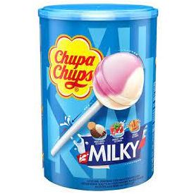 Chupa Chups Milky 100 pcs Tub 1ct (Europe)