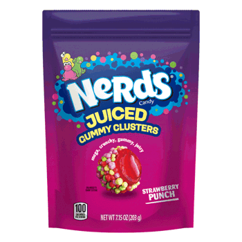Nerds Juiced Gummy Clusters Strawberry Punch 7.15oz 6ct
